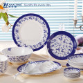 28pcs Venda Por Atacado Blue Pintura Porcelana Fine Bone China Dinnerware Set